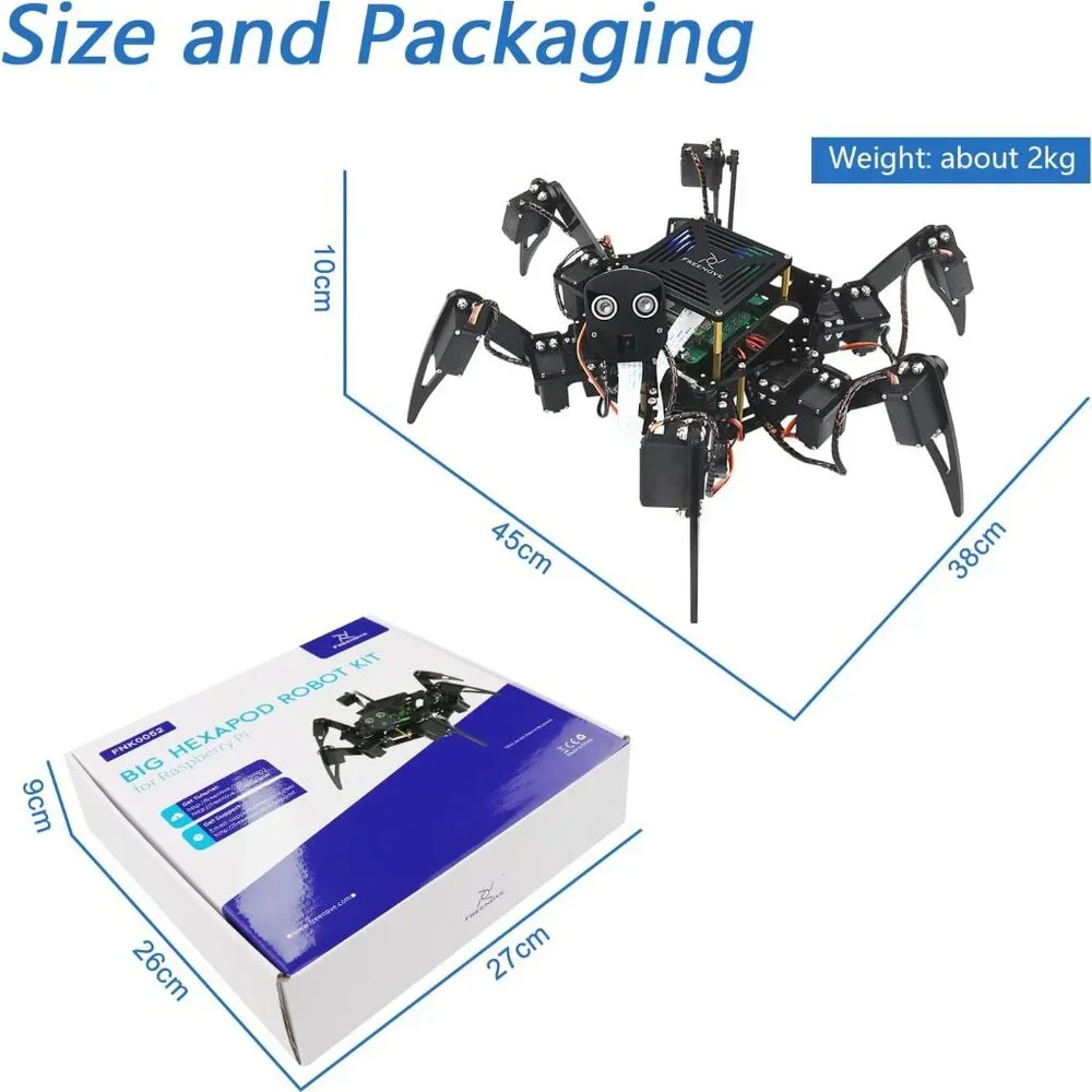NEW Freenove Hexapod Robot Kit for Robotics Rasberry Pi 5 4 B 3 B+ Zero 2